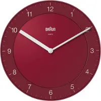 Braun BC 06 R, analoge wandklok, rood