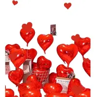 Balloon Folie Ballon Hart 10 stuks ( Rood ) 45cm
