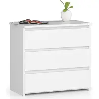 Akord Nachtkastje CL3 met 3 Lades / Furniture Factory / Wit / 60 x 57 x 35 cm