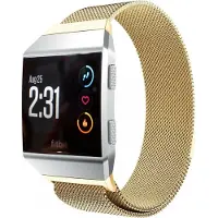 Strap-it Milanees Smartwatch bandje - Geschikt voor Fitbit Ionic Milanese band - goud - Horlogeband / Polsband / Armband - Maat: Maat S
