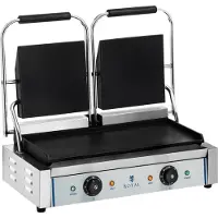 Royal Catering Dubbele contactgrill - glad - 2 x 1.800 W