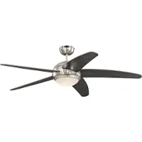 WESTINGHOUSE Bendan LED plafondventilator chroom/hout, stil - , Bendan, dimbare, Hout, Woonkamer, Hout, Modern