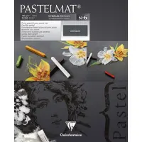 Clairefontaine 96004C PastelMat Pastelkaartblok nr. 6, 360 g, 24 x 30 cm, 12 vellen - Antraciet