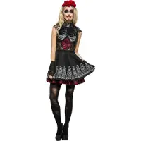 Smiffys Fever Day Of The Dead Kostuum Dames - Maat M