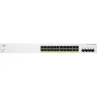 Cisco CBS220-24P-4X, beheerd, L2, Gigabit Ethernet (10/100/1000), Power over Ethernet (PoE), voor inbouw in een rack