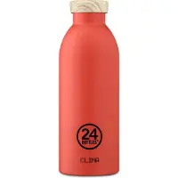24Bottles Drinkfles 'Clima 500 ml' beige / rood / zwart