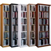 Hioshop Classic wandkast , CD-toren 6 planken Beuken decor.