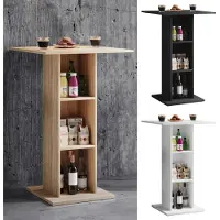 VCM Standos bartafel met 3 plankenzwart.