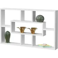 En.casa Wandrek Qinngua met 7 vakken 77x10x48 cm wit