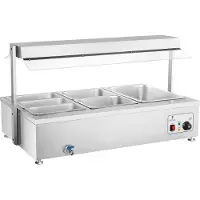 Royal Catering Bain-Marie - 6 GN - met vleesopzetstuk en aftapkraan