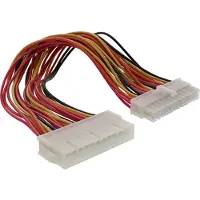 InLine ATX 24-pins (m) - ATX 24-pins (v) voeding verlengkabel - 0,45 meter