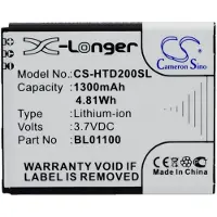123accu HTC BA S840 / BA S850 / BL01100 accu (1300 mAh, huismerk)