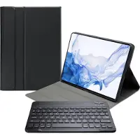 Mobilize Afneembaar Bluetooth etui (FR, Galaxy Tab S7+, Galaxy Tab S8+), Tablet toetsenbord, Zwart