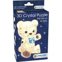 Hcm kinzel HCM59191 - Crystal Puzzle: 3D Bär Henry - Hellbraun, 48 Teile, ab 14 Jahren (DE-Ausgabe)