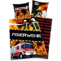 Herding Kinderovertrekset Brandweerman Sam met brandweerman motief (2-delig)