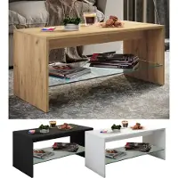 VCM Wisal salontafel 1 plank zwart.