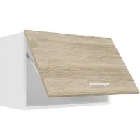 VCM Esilo keuken bovenkastje 60 cm 1 deurwit, eik decor.