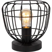 Lucide Tafellamp Filox, zwart, Woon-/ Eetkamer, metaal, Vintage, Tafellamp