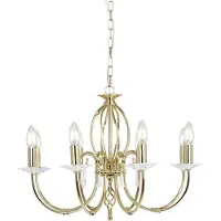 Elstead Lighting LED Kroonluchter | 8X E14 Max 60W | Dimbaar | Polished Brass