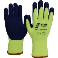 Nitras Koudwerende handschoenen Winter Blocker neongeel / blauw mt. 10 - 1603W-10