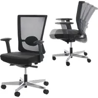 MCW Bureaustoel MERRYFAIR Forte, bureaustoel, verschuifbare ergonomische functie ~ zwart