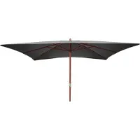 Mendler Parasol Florida, tuinparasol marktparasol, 3x4m polyester/hout 6kg ~ antraciet