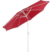 Mendler Parasol N19, tuinparasol, Ø 3m kantelbaar polyester/aluminium 5kg ~ rood