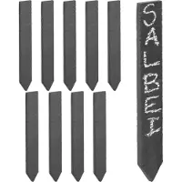 Relaxdays plantenlabels moestuin - set van 10 - 20 x 3 cm - plantenstekers - leisteen