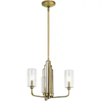 Quintiesse Kroonluchter Kimrose, dimbaar, brons / oud-messing, Woon-/ Eetkamer, metaal, kroonluchter