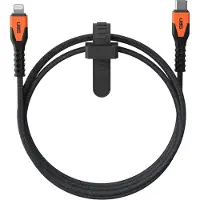 Uag Rugged Kevlar USB-C Naar Lightning Kabel 1,5 Meter Zwart / Oranje