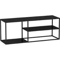 En.casa Salontafel Solund 50x120x50 cm staal zwart mat