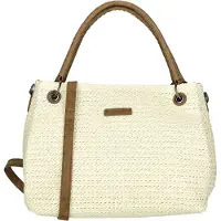 Enrico Benetti Rieten Handtas/Schoudertas Ibiza Off-White
