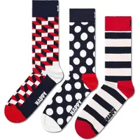 Happy socks Sokken navy / rood / wit