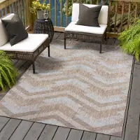 Muratap Uni binnen en buiten vloerkleed solid outdoor laagpolig tapijt beige- 80x150 cm
