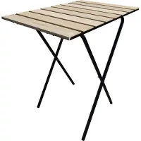 En.casa Tuintafel Cavallino opvouwbaar 60x40x57 cm zwart en naturel