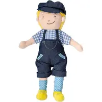 Bambolino toys Fien & Teun Pluche knuffel Teun - 35 cm - Peuter en kleuter speelgoed - Voor meisjes en jongens - Vanaf 1 jaar - Speelgoed kinderen -