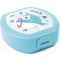 Amuse Snackbox met clip Sealife Walvis - 200ml - Koekendoos voor Kinderen - Snackdoosjes met Kindveilige Sluiting - BPA-vrije Fruitbakje - Blauw