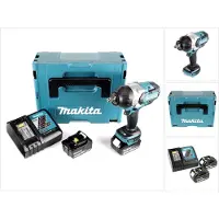 Makita DTW 1002 RFJ accu slagmoersleutel 1/2" 18V 1000Nm borstelloos + 2x oplaadbare accu 3.0Ah + lader + Makpac