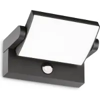 Ideal Lux Wandlamp buiten met bewegingssensor Swipe Sensor, zwart, metaal, Modern