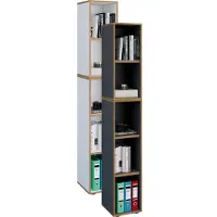 VCM Houten Büro Standplank boekenkast Dossierplank Boekenkastplank Salia 5-voudig breedte 30 cm