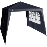 Casaria Zijwand 2 Stuks voor Paviljoen Capri Antraciet 3x3m
