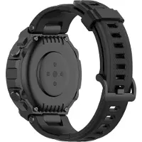 Strap-it Siliconen Smartwatch bandje - Geschikt voor Amazfit T-Rex - Pro siliconen bandje - zwart - Horlogeband / Polsband / Armband