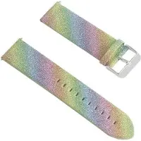 Strap-it Leren glitter bandje - geschikt voor Fossil Gen 6 44mm / Gen 5e 44mm / Gen 5 - kleurrijk