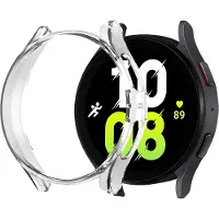 Strap-it PC Hard Case – Geschikt voor Samsung Galaxy Watch 5 44mm – Transparant – Hoesje – Beschermhoes – Protector – Bescherming