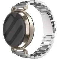 Strap-it Stalen schakel bandje 14mm - Zilver metalen smartwatch bandje geschikt voor de Garmin Lily 2 (niet de eerste versie)