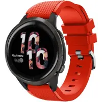 Strap-it Smartwatch bandje siliconen - geschikt voor Garmin Venu 2 / Garmin Vivoactive 4 - rood