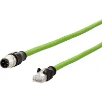 METZ CONNECT verbindingskabel M12 ST-RJ45 ST, 4-polig, D-codering, RJ45, 5 meter