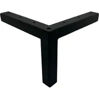 Furniture Legs Europe Stalen meubelpoot zwart hoek 22 bij 22 cm en hoogte 16 cm (2 x 2 cm)
