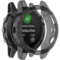 Strap-it TPU case protectie - zwart bescherm hoesje geschikt voor Garmin Fenix 5 / Fenix 5 Plus - zwarte beschermhoes voor Fenix 5 en 5 Plus