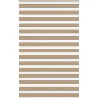 vidaXL Zebra Blind 145x200 cm stofbreedte 140,9 cm polyester zandbruin
